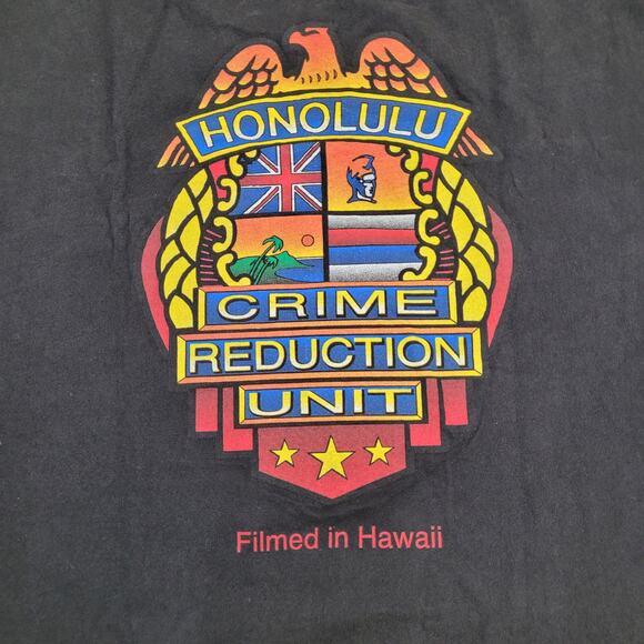 Vintage 90s CSI Honolulu Shirt L/XL 23x27 Film Crew - Picture 4 of 16